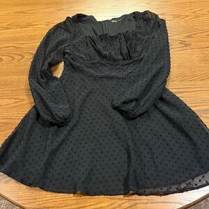 SHEIN Black Zip-Up Dress